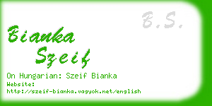 bianka szeif business card